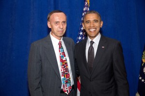 Rusty with Obama